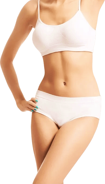woman body white undergarmets png green nails