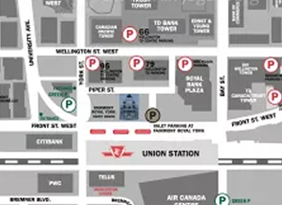 get to the sixsurgery clinic map toronto fairmont royal york union station